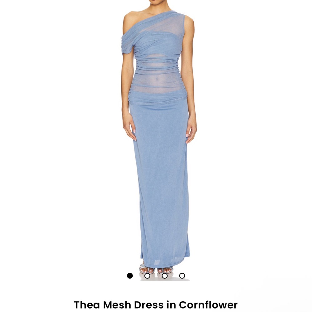 Sovereign Code Blue Asymmetrical Ruched Cocktail Dress